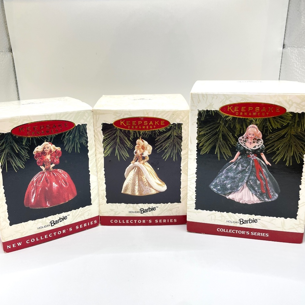 Hallmark Collector's Series Barbie Keepsake Ornaments 93 94 95 in Boxes